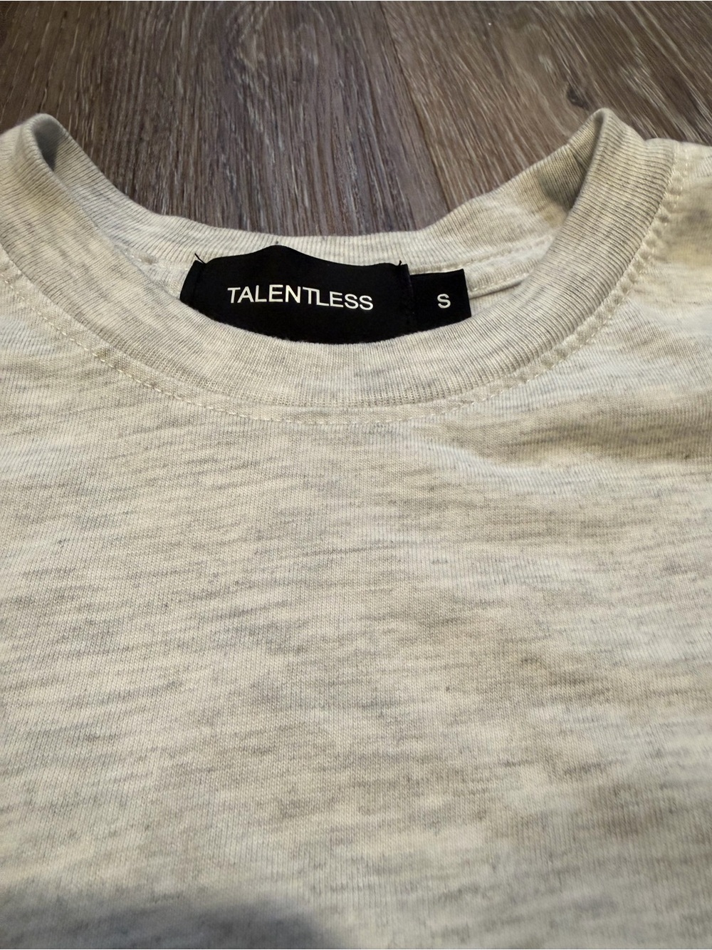 TALENTLESS Light Heather Gray Short Sleeve Tee